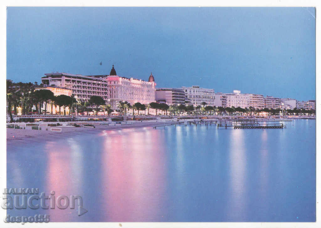 1990. France. CANNES - the coast in the evening.