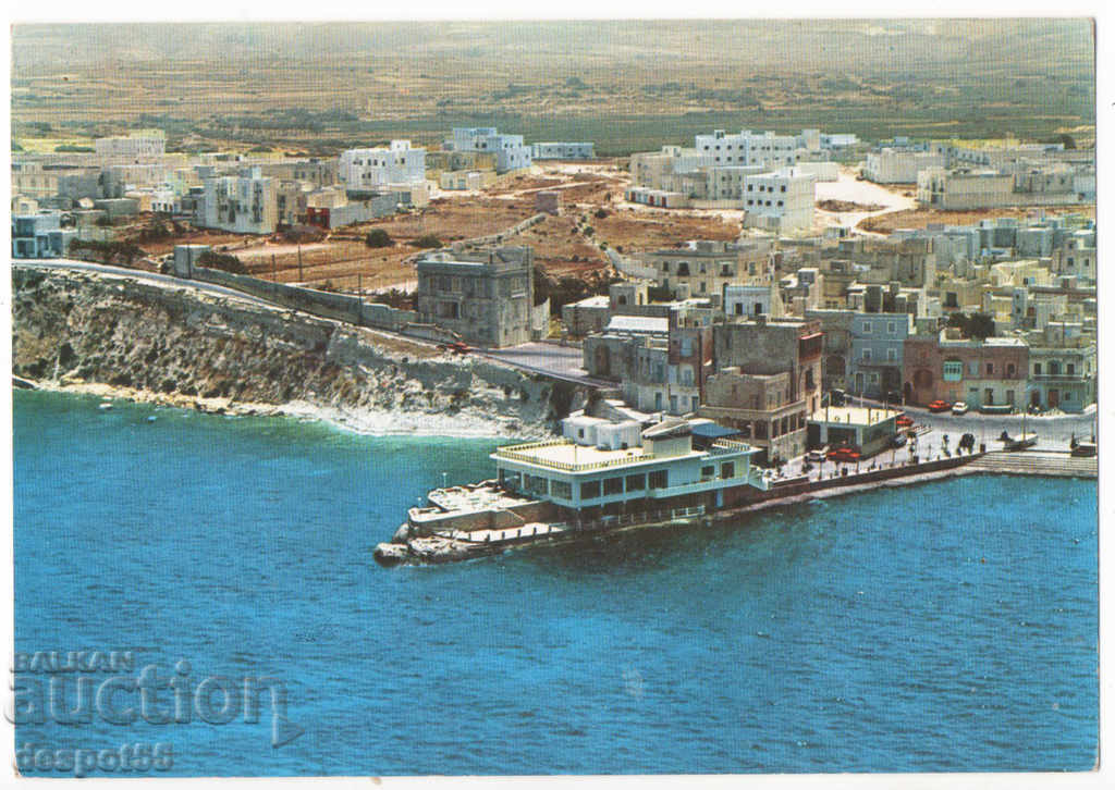 Malta. Vedere a unui sat pescăresc din nord-vestul Maltei.