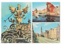 Poland. Gdansk - Neptune Fountain and other views.