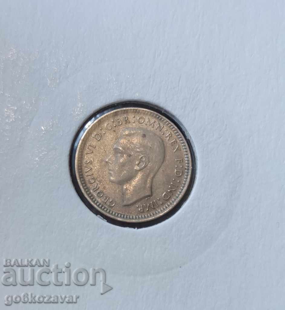 Licitație Australia 3 pence 1943 Argint. Licitație Australia 3 pence 1943 Argint.
