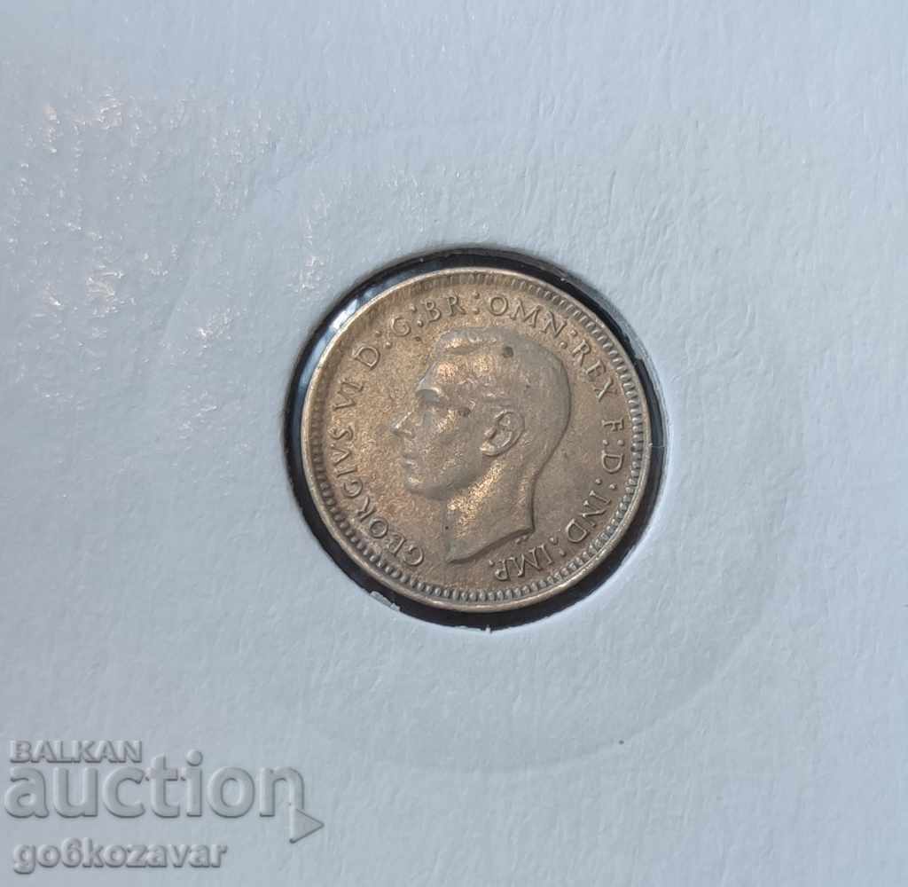 Australia 3 pence 1943 Argint. - 6 Australia 3 pence 1943 Argint. - 6