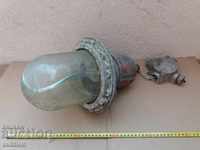 OLD LARGE ALUMINUM INDUSTRIAL LAMP - SEALED CLOSURE