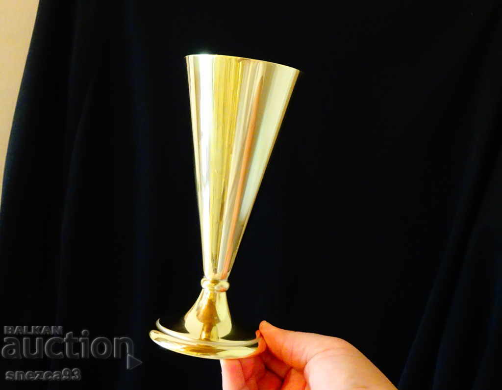 West German bronze jug, wine glass with price 25.00 BGN | € 12.78