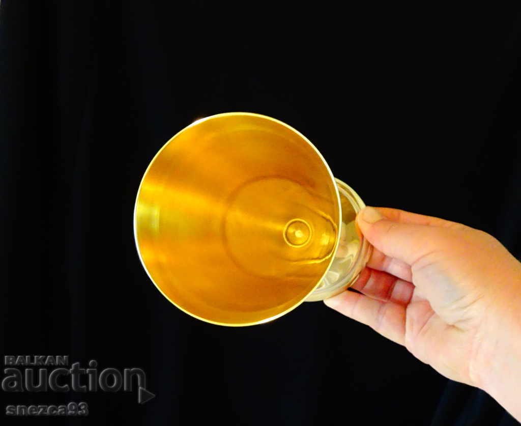 Delivery of West German bronze jug, wine glass