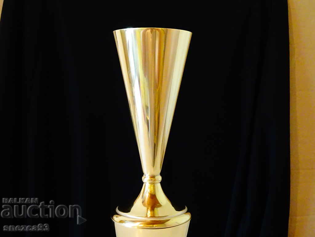 West German bronze jug, wine glass