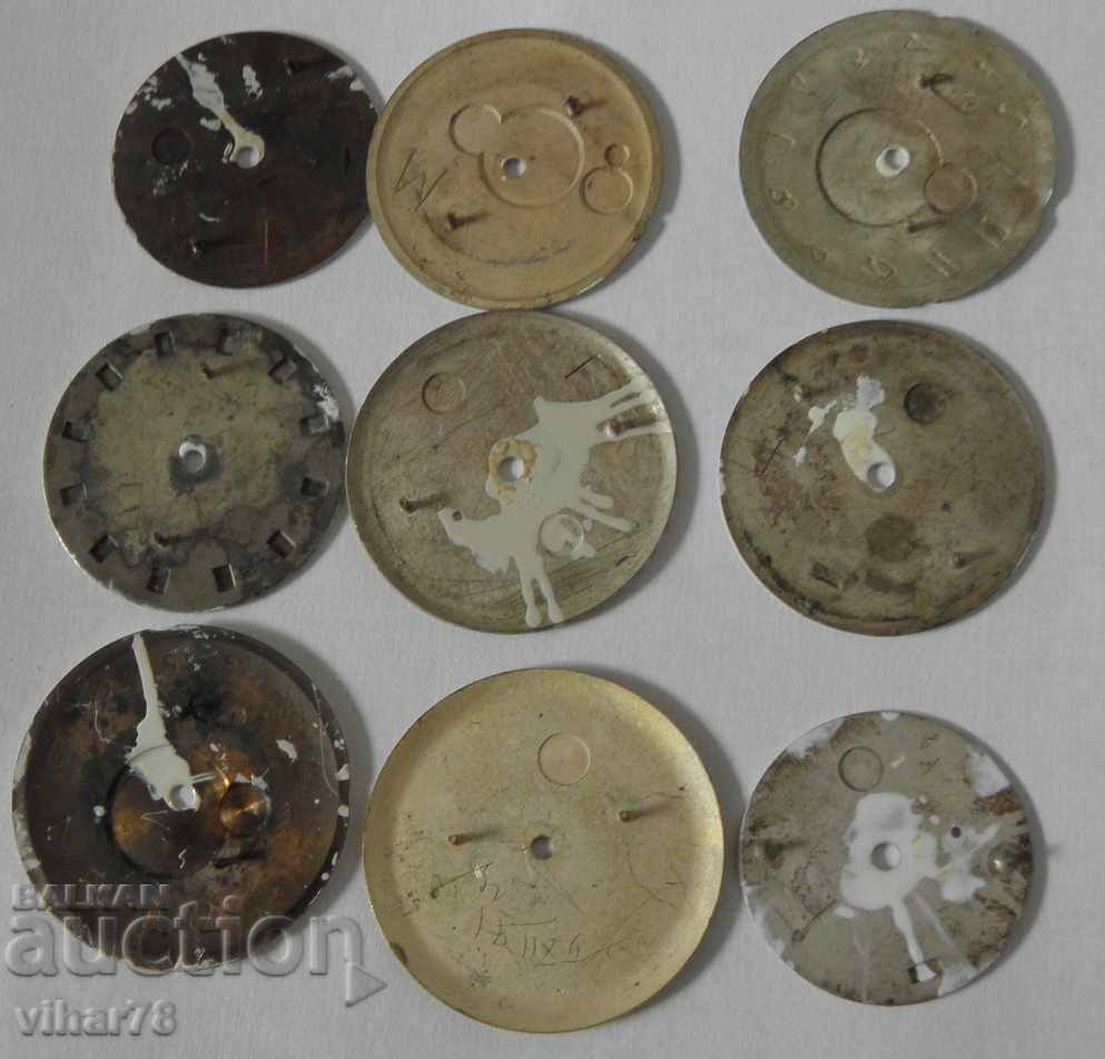 ЛОТ ОТ 9 БРОЯ ЦИФЕРБЛАТА ЗА ЧАСОВНИЦИ-ПОЛЕТ,ПОБЕДА,ЗИМ - 5 ЛОТ ОТ 9 БРОЯ ЦИФЕРБЛАТА ЗА ЧАСОВНИЦИ-ПОЛЕТ,ПОБЕДА,ЗИМ - 5