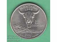 (¯` '• .¸ 25 cent 2007 D USA (Montana) aUNC ¸. •' ´¯)