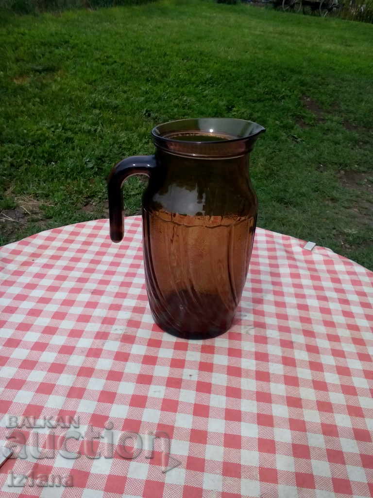 Auction Old glass jug Auction Old glass jug