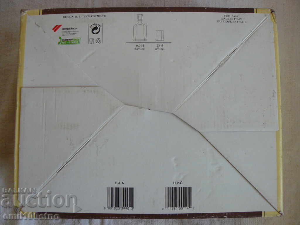 Auction CAPITOL Bormioli Rocco whiskey service Auction CAPITOL Bormioli Rocco whiskey service