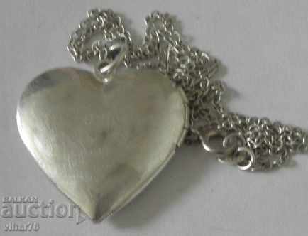 SILVER CHAIN WITH HEART - 5 SILVER CHAIN WITH HEART - 5