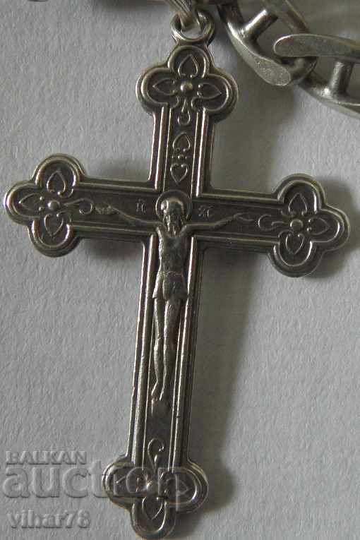 SILVER CHAIN WITH CROSS with price 49.99 BGN | € 25.56 SILVER CHAIN WITH CROSS with price 49.99 BGN | € 25.56