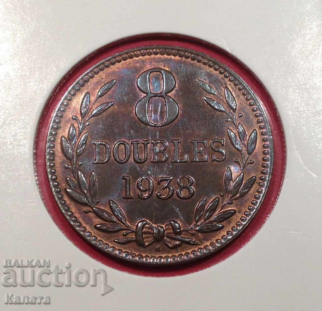 Guernsey 8 double 1938 with price 35.00 BGN | € 17.90 Guernsey 8 double 1938 with price 35.00 BGN | € 17.90