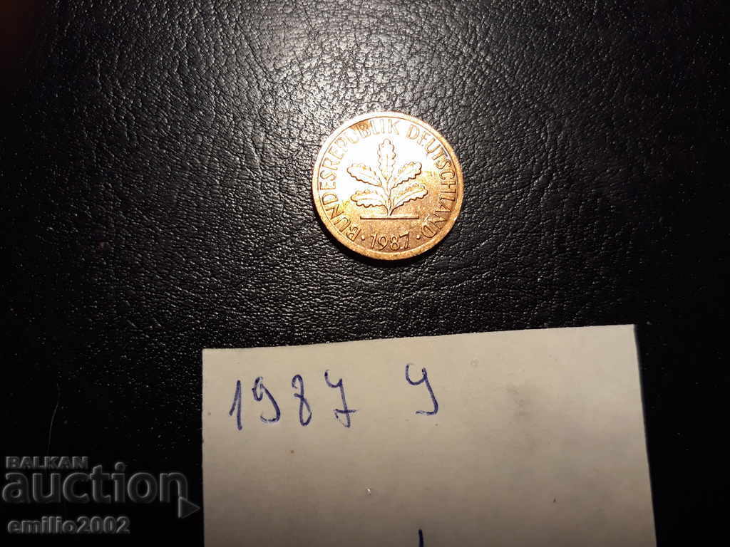 1 Pfening BDR J 1987 with price 0.49 BGN | € 0.25 1 Pfening BDR J 1987 with price 0.49 BGN | € 0.25