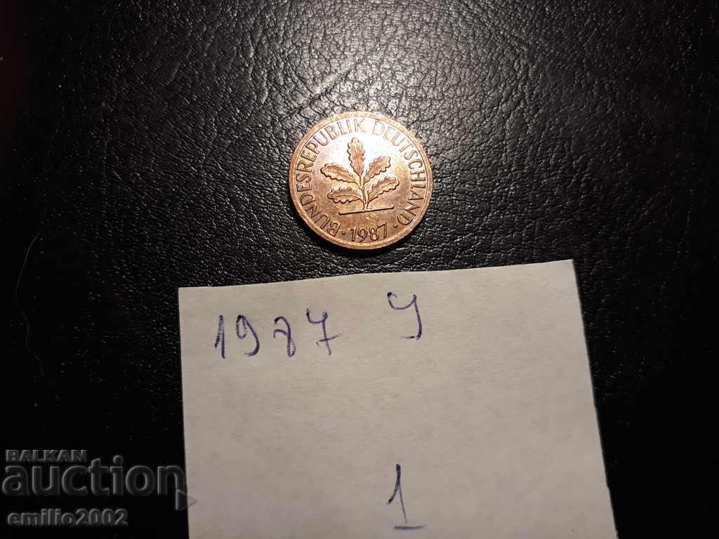 1 Pfening BDR J 1987 with price 0.49 BGN | € 0.25 1 Pfening BDR J 1987 with price 0.49 BGN | € 0.25