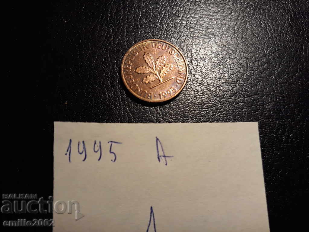 1 Pfening BDR A 1995 with price 0.49 BGN | € 0.25