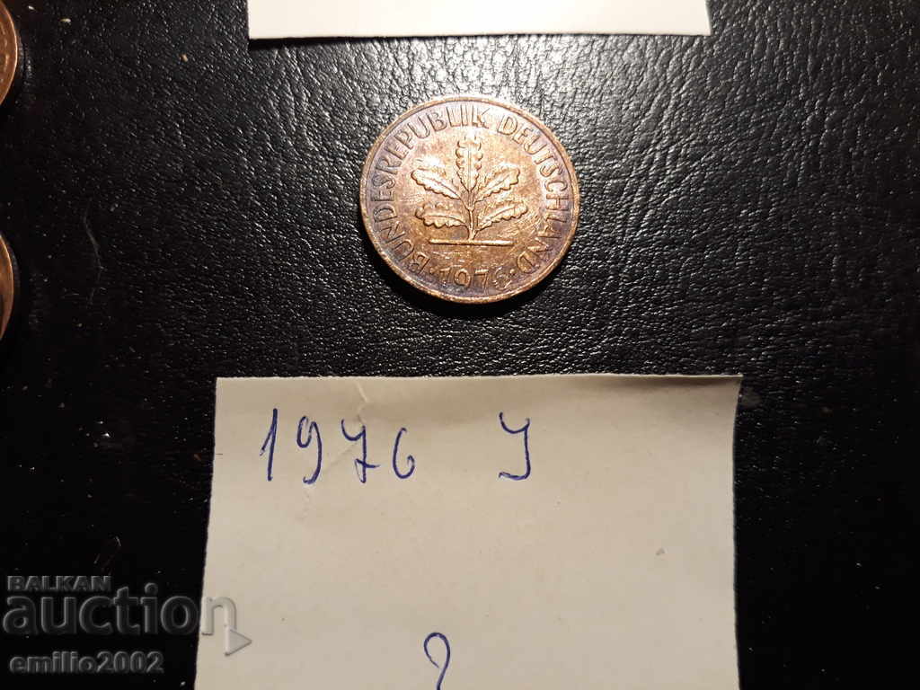 2 Pfening BDR J 1976 with price 0.49 BGN | € 0.25
