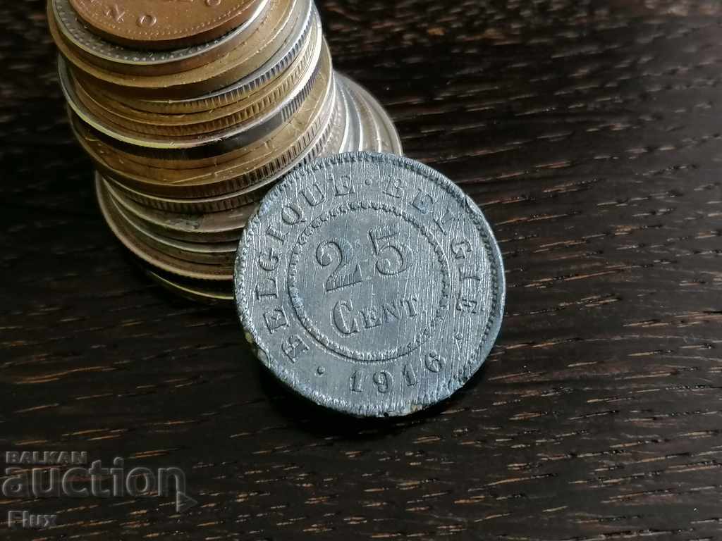 Moneda - Belgia - 25 de centi 1916