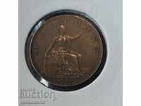 Великобритания 1 фартинг 1928г Топ Монета