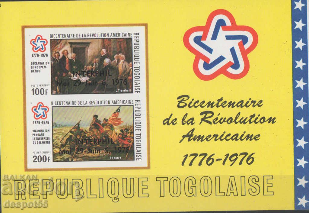 1976. Τόγκο. 200 χρόνια ανεξαρτησίας των ΗΠΑ.