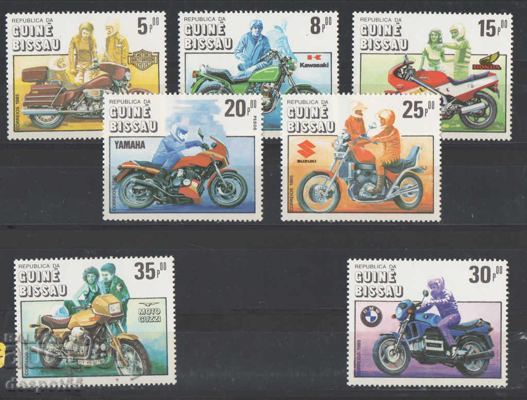 1985. Guinea-Bissau. 100 years of motorcycling.