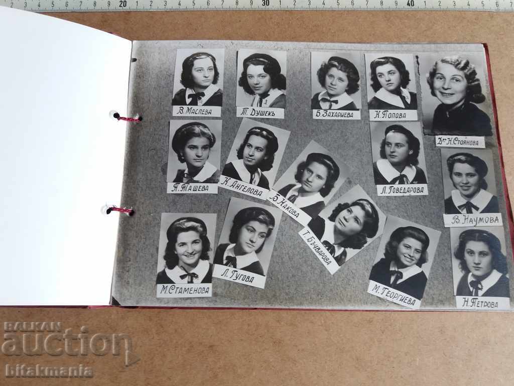 Delivery of Album for graduation from the Minerva Commercial Girls' School