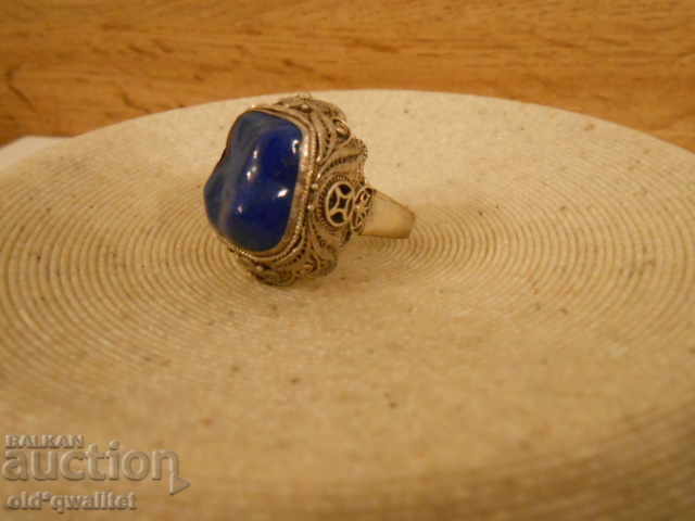 Antique silver ring with Lapis Lazuli, Silver 925
