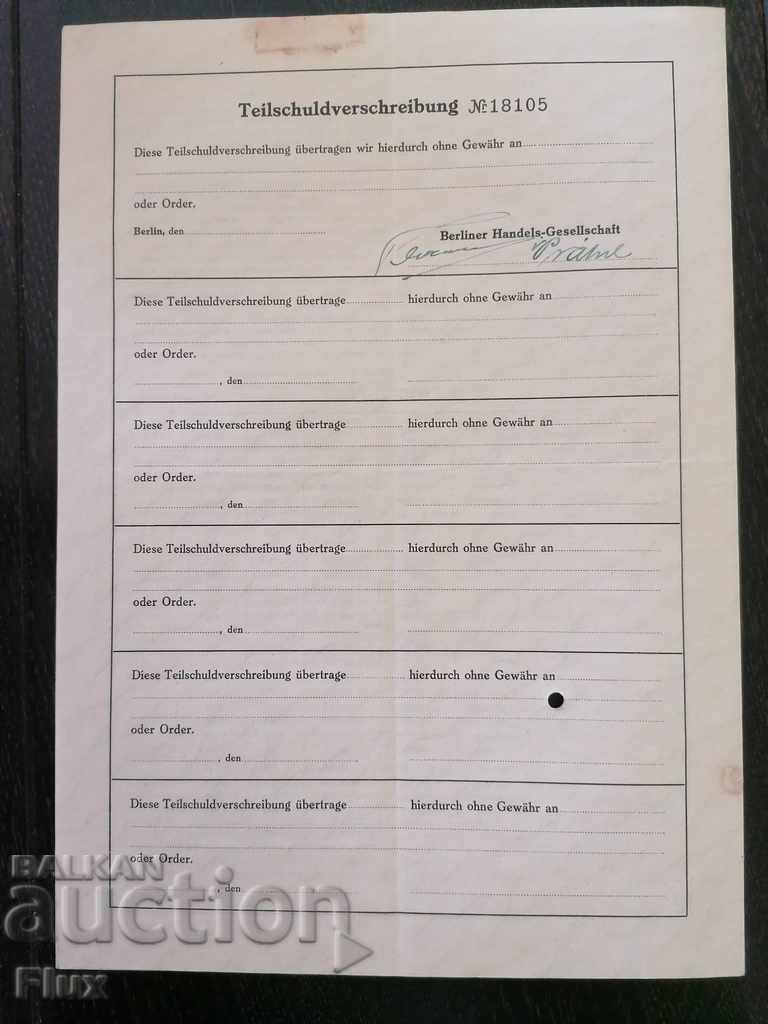 Reich bond 500 marks German Gas Company 1937 - 6