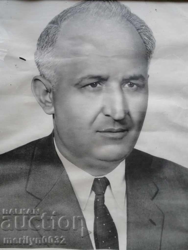 Portrait of Todor Zhivkov poster photo of the early 60's PRC