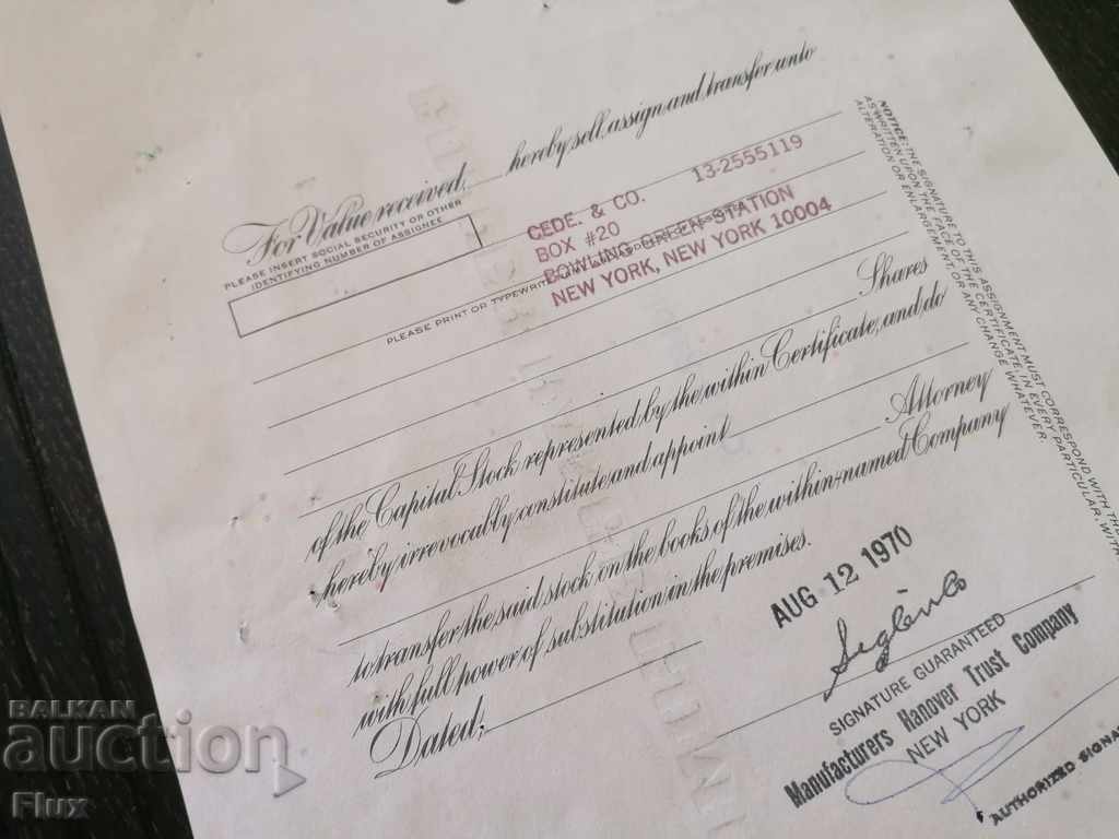 Share certificate Copper Range Company Inc. | 1969 - 6