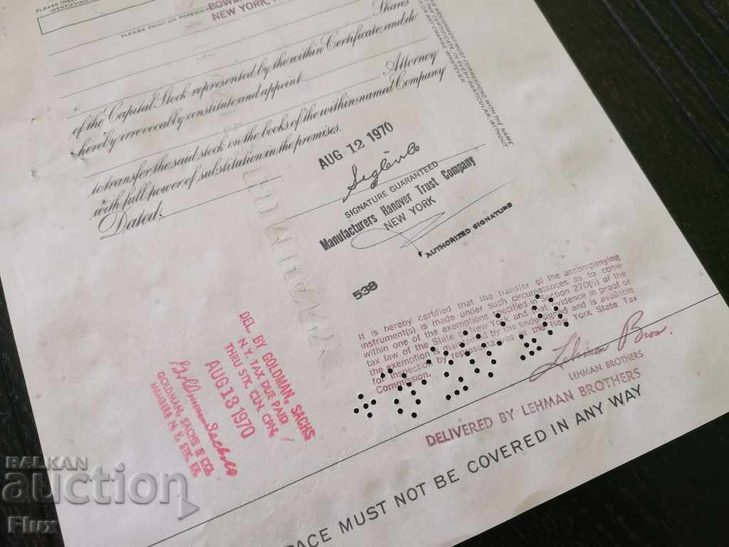 Share certificate Copper Range Company Inc. | 1969 - 7