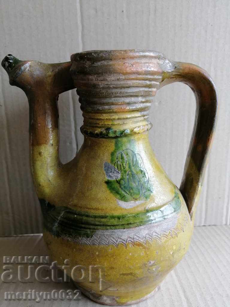Antique clay crondir jug pottery, jug, pot