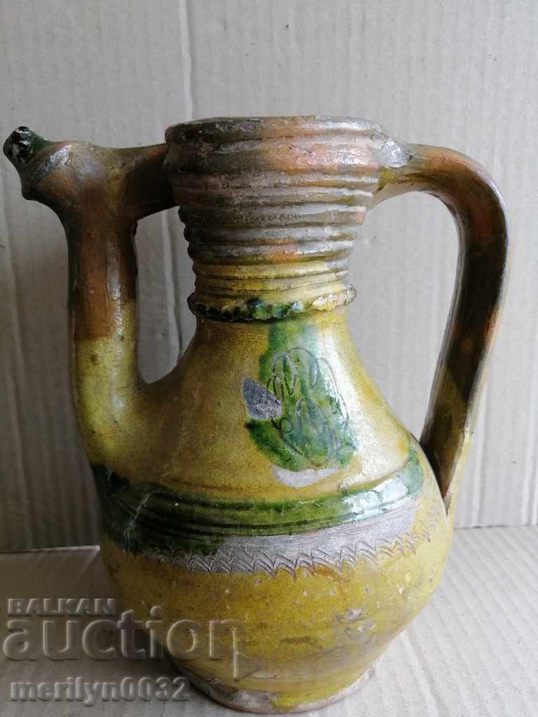 Antique clay krondir pitcher jug pottery, jug, pot Antique clay krondir pitcher jug pottery, jug, pot
