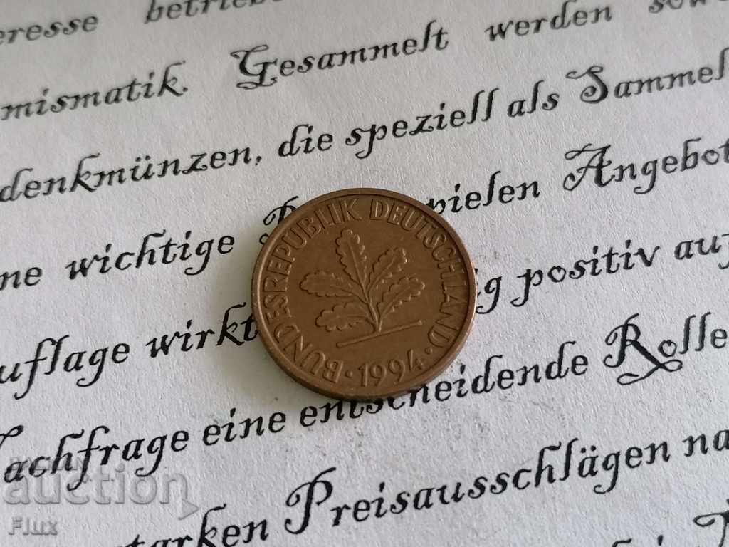 Coin - Germany - 2 pfennigs 1994; D series with price 1.00 BGN | € 0.51 Coin - Germany - 2 pfennigs 1994; D series with price 1.00 BGN | € 0.51