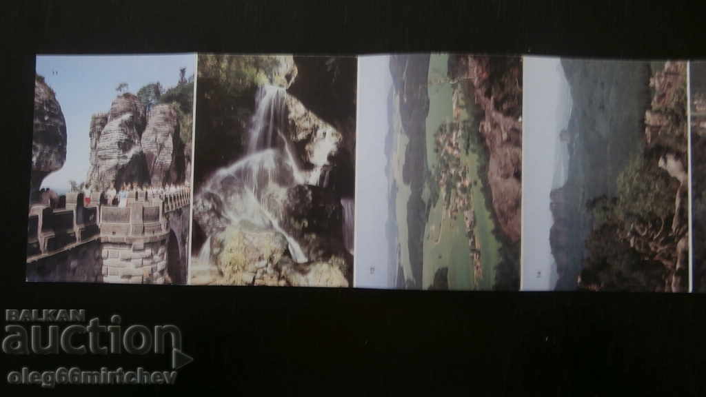Auction  GDR postcards 5 pcs. - views from Sachsische Schweiz