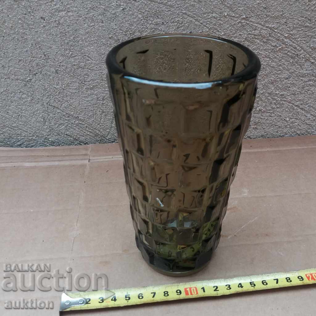 OLD SOLID GLASS VASE - 6 OLD SOLID GLASS VASE - 6