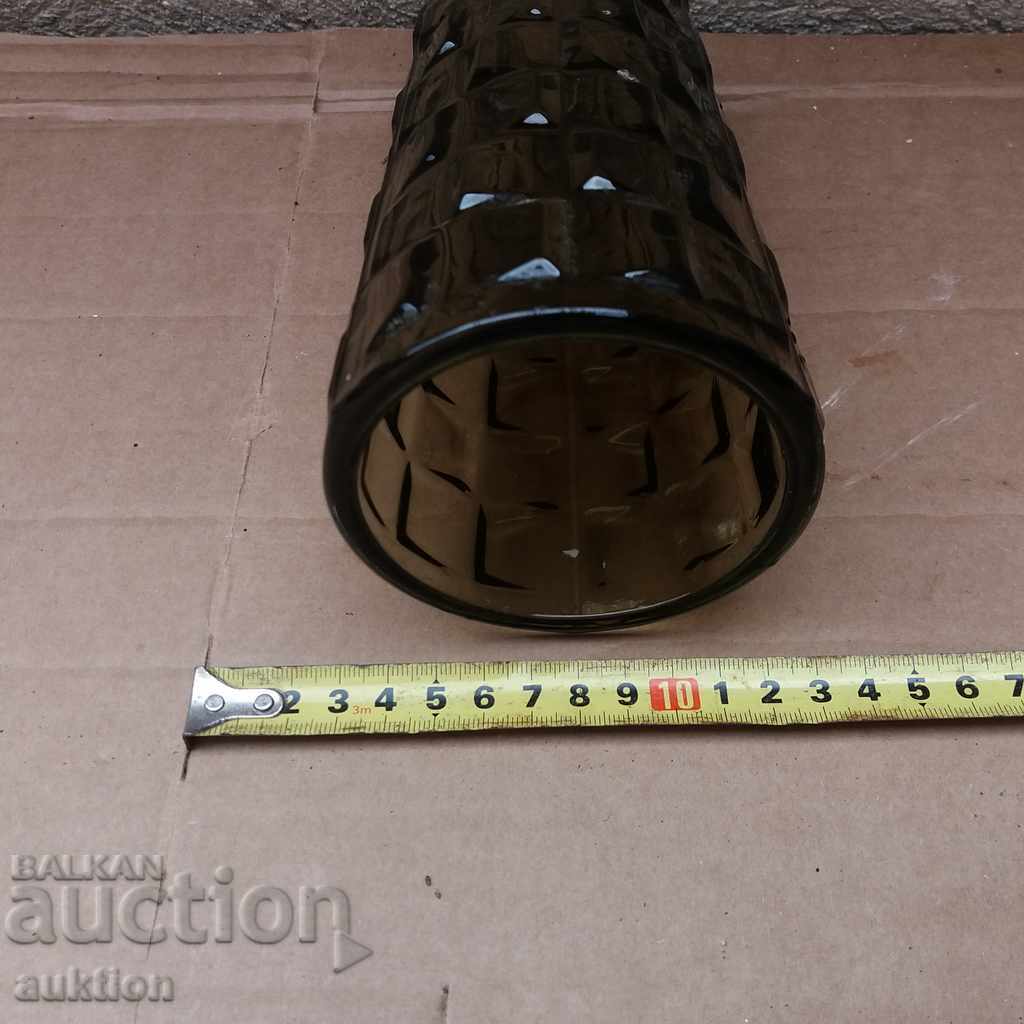 OLD SOLID GLASS VASE - 7 OLD SOLID GLASS VASE - 7