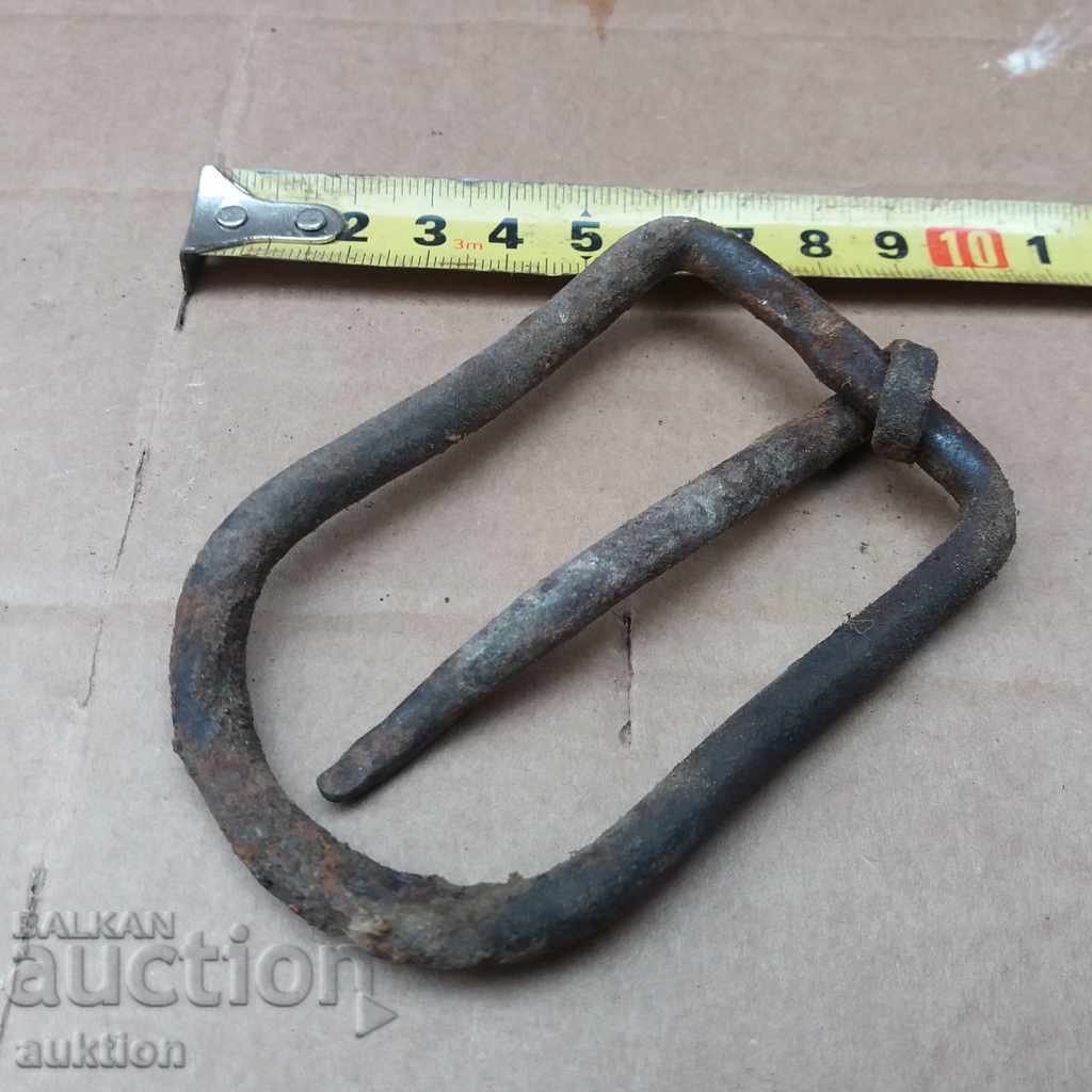 MASSIVE FORGED BUCKLE FROM HORSE TACK - 7