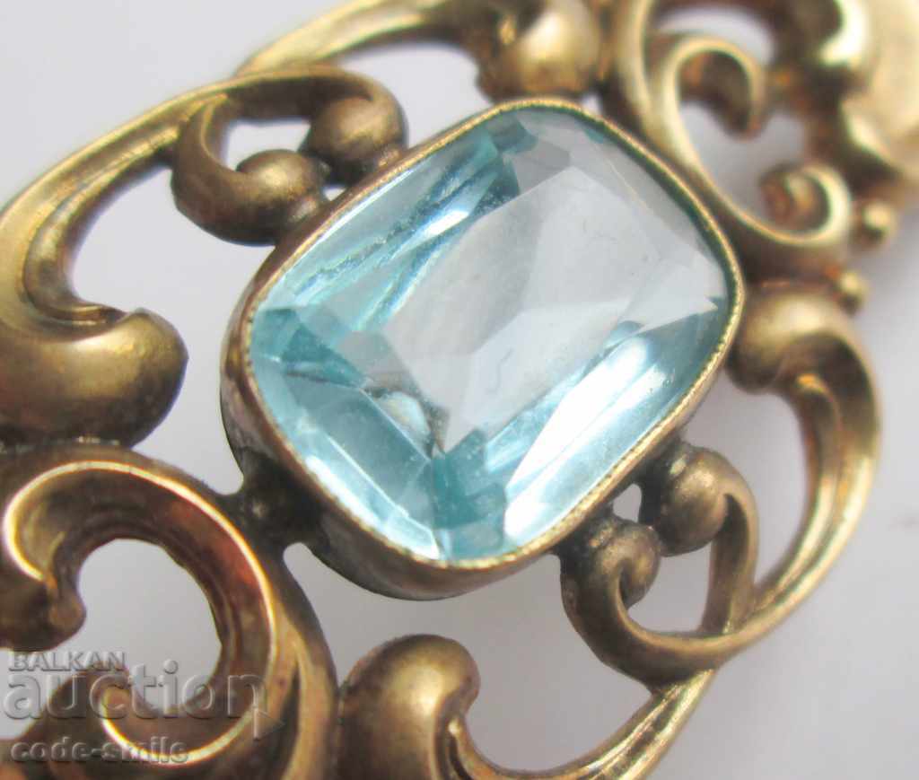 Licitație Broșă de artă frumoasă pentru femei bătrâne aurite Art Nouveau