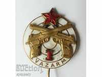 Old military badge enamel badge excellent shooting pistol