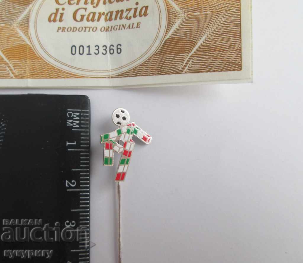 Official Badge Silver Badge World Cup 1990 - 5 Official Badge Silver Badge World Cup 1990 - 5