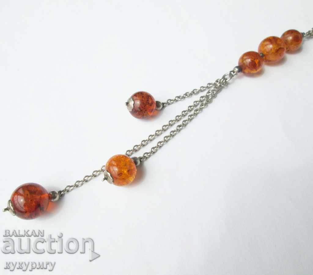 Delivery of Set of artistic women's necklace earrings amber silver 925 Delivery of Set of artistic women's necklace earrings amber silver 925