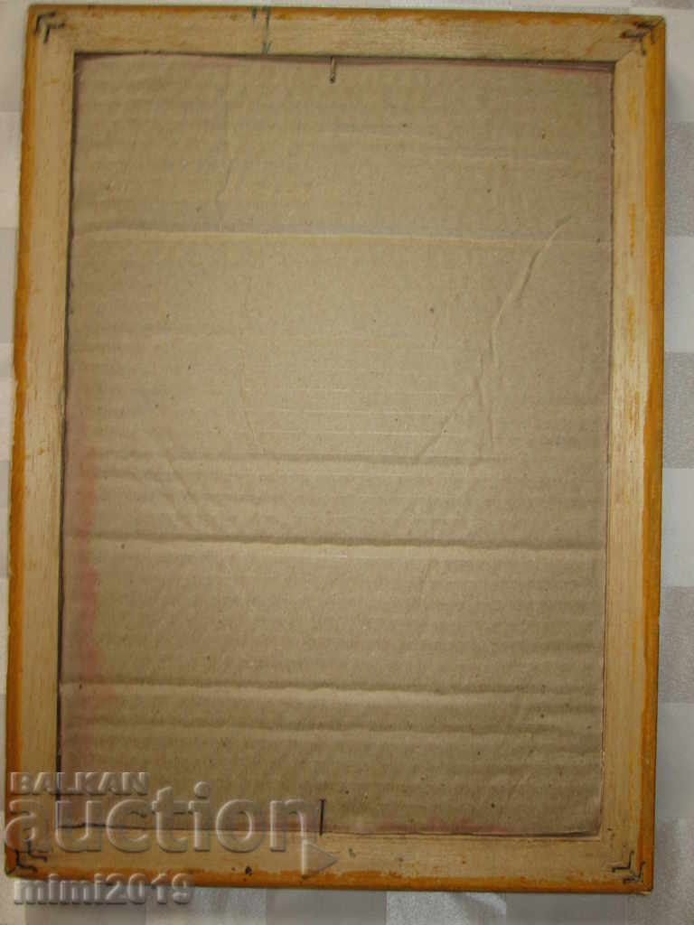 Delivery of Picture, mixed media, signed-35x26 cm, framed