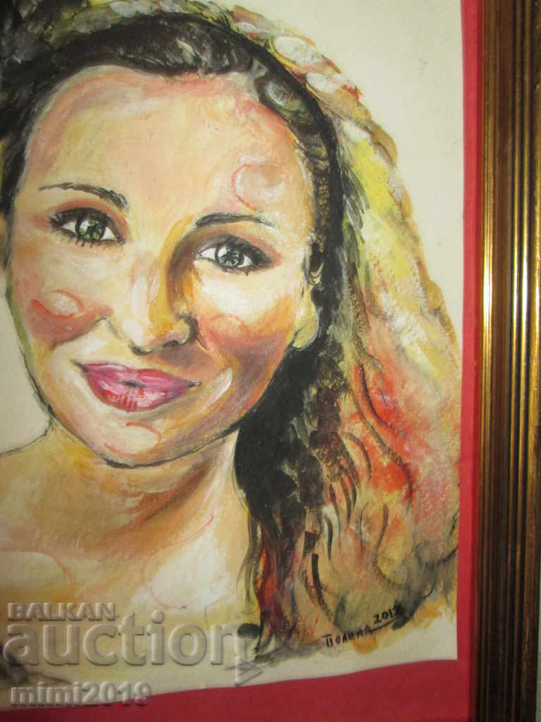 Picture, mixed media, signed-35x26 cm, framed - 5