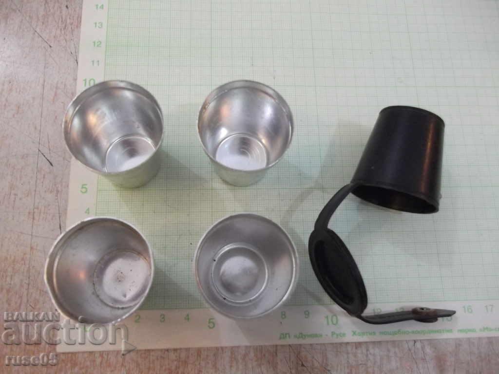 Set of 4 pcs. small metal cups - 7 Set of 4 pcs. small metal cups - 7