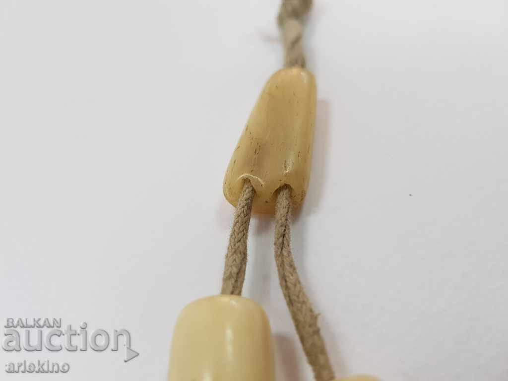 Auction Old rosary of white bone bone 19th-20th century Auction Old rosary of white bone bone 19th-20th century