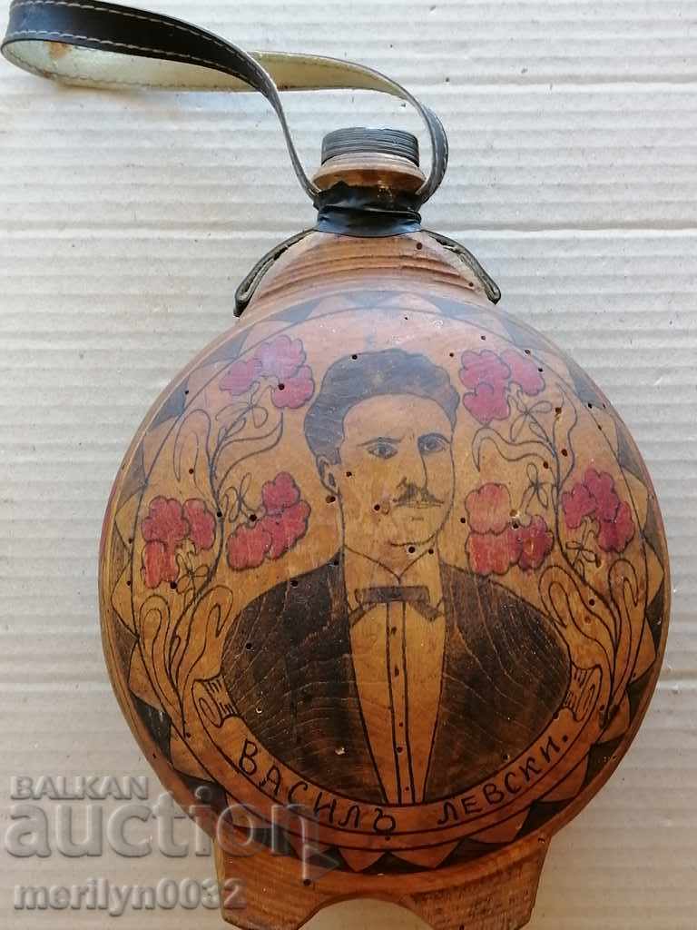 Vechi pictat vas de lemn, Bucket, bușel baril - 6