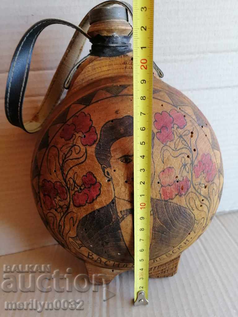 Vechi pictat vas de lemn, Bucket, bușel baril - 7