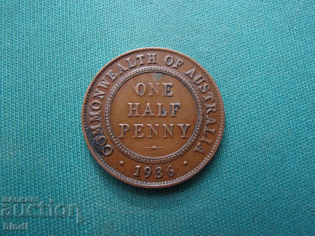 Australia ½ Penny 1936 cu preț € 3.07 | 6.00 BGN