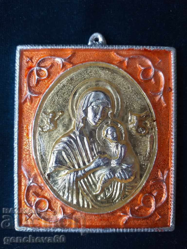 Mica icoană veche metalică cu email/1953 cu preț € 8.00 | 15.65 BGN