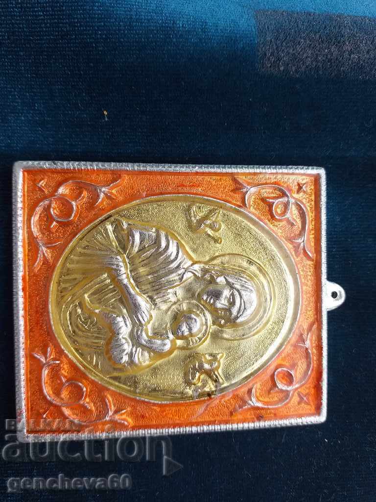 Delivery of Small old metal icon with enamel / 1953 Delivery of Small old metal icon with enamel / 1953